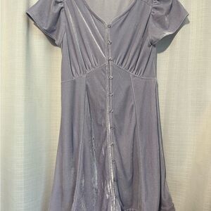 Lavender Button-Down Dress